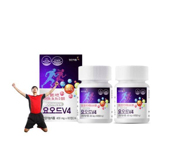 요오드V4 온가족 종합 비타민 60정 갑상선 만성피로 에너지생성영양제